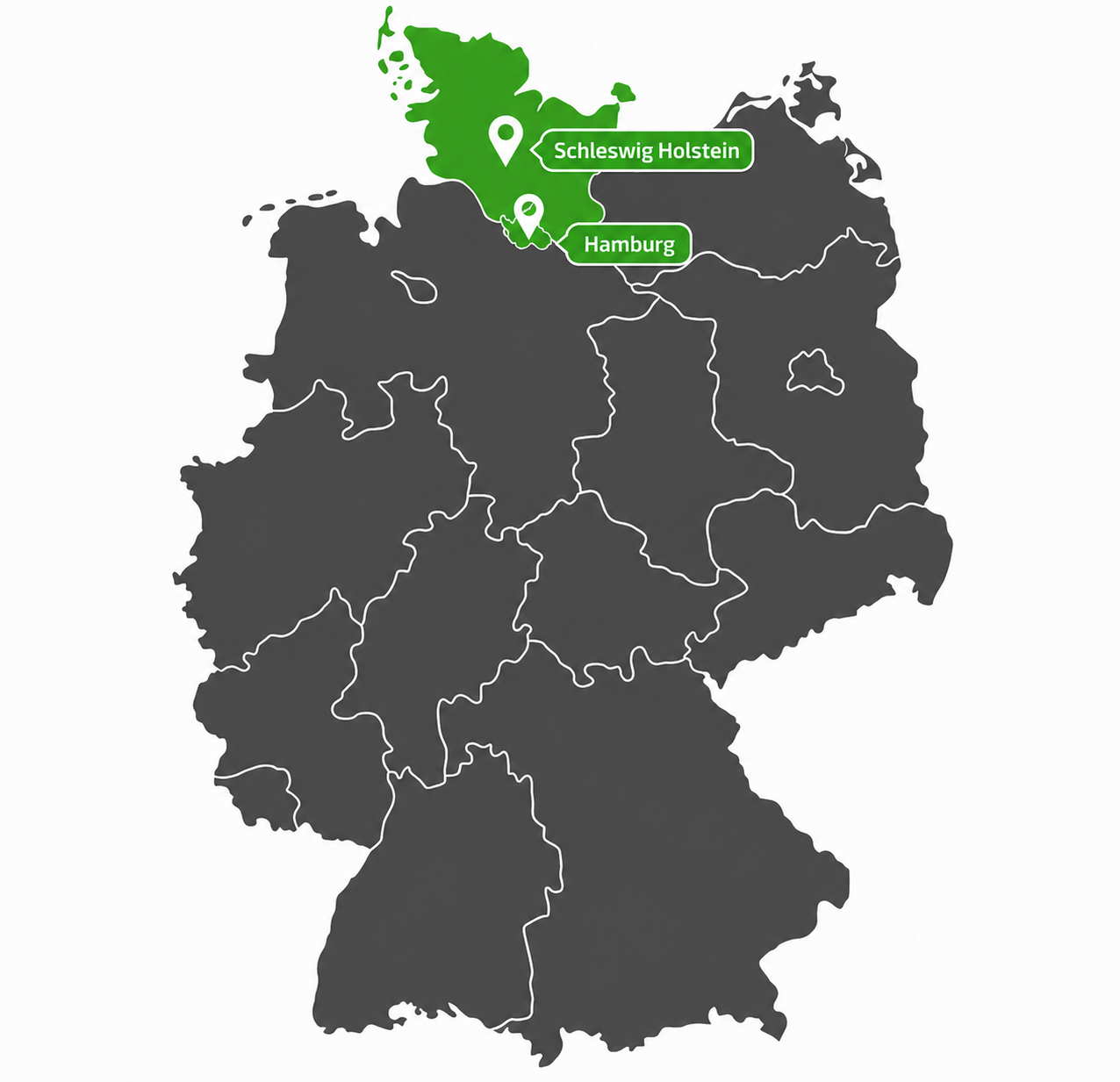 Einsatzgebiet der Eisenstein Immobilienverwaltung in Schleswig-Holstein und Hamburg